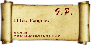Illés Pongrác névjegykártya