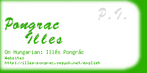 pongrac illes business card