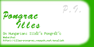 pongrac illes business card